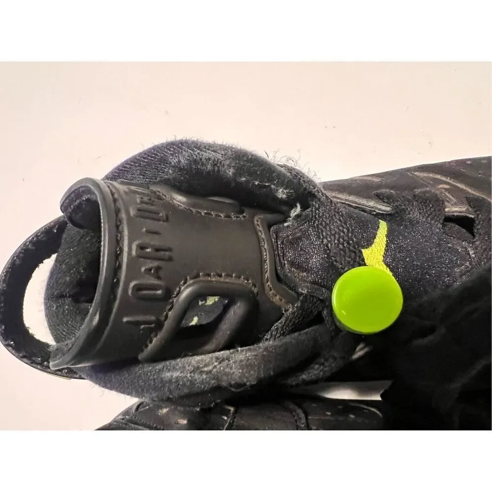Nike Kids 5Y Air Jordan 6 Retro Sneakers Black Green Neon Basketball Shoes Gym